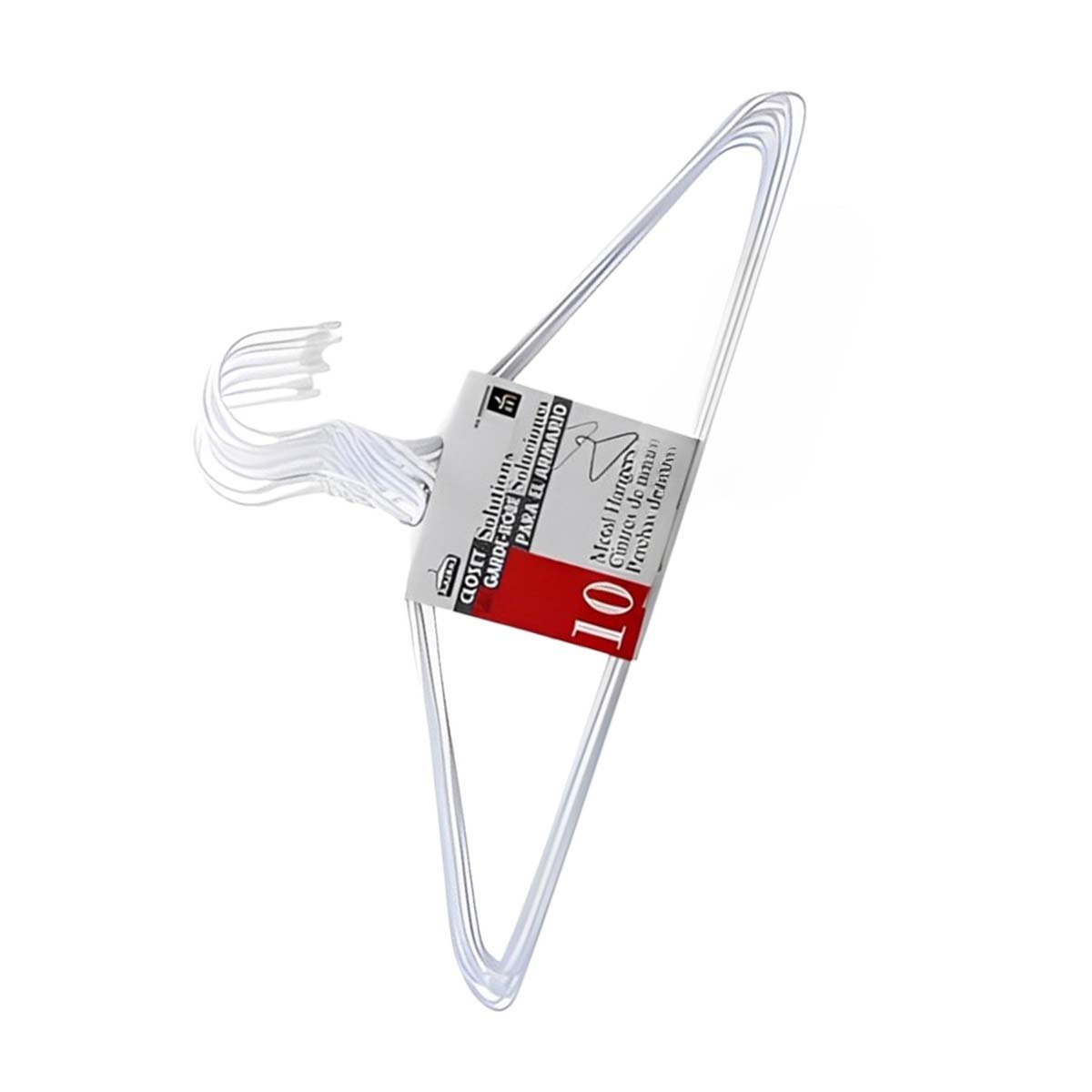 SOPORTE BLANCO DE ALAMBRE CON 10 PIEZAS 21X40CM PARA ROPA Y+LIGAS REGALO - 3