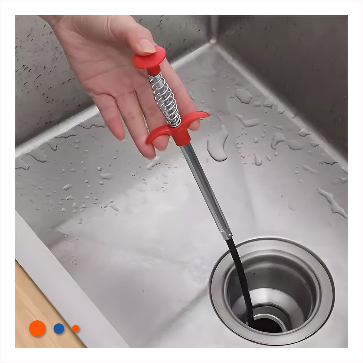 HERRAMIENTA FLEXIBLE DE USO DOMESTICO PARA DRENAJE NEGRO LONGITUD 200CM Y+REGALO STICKER - 2