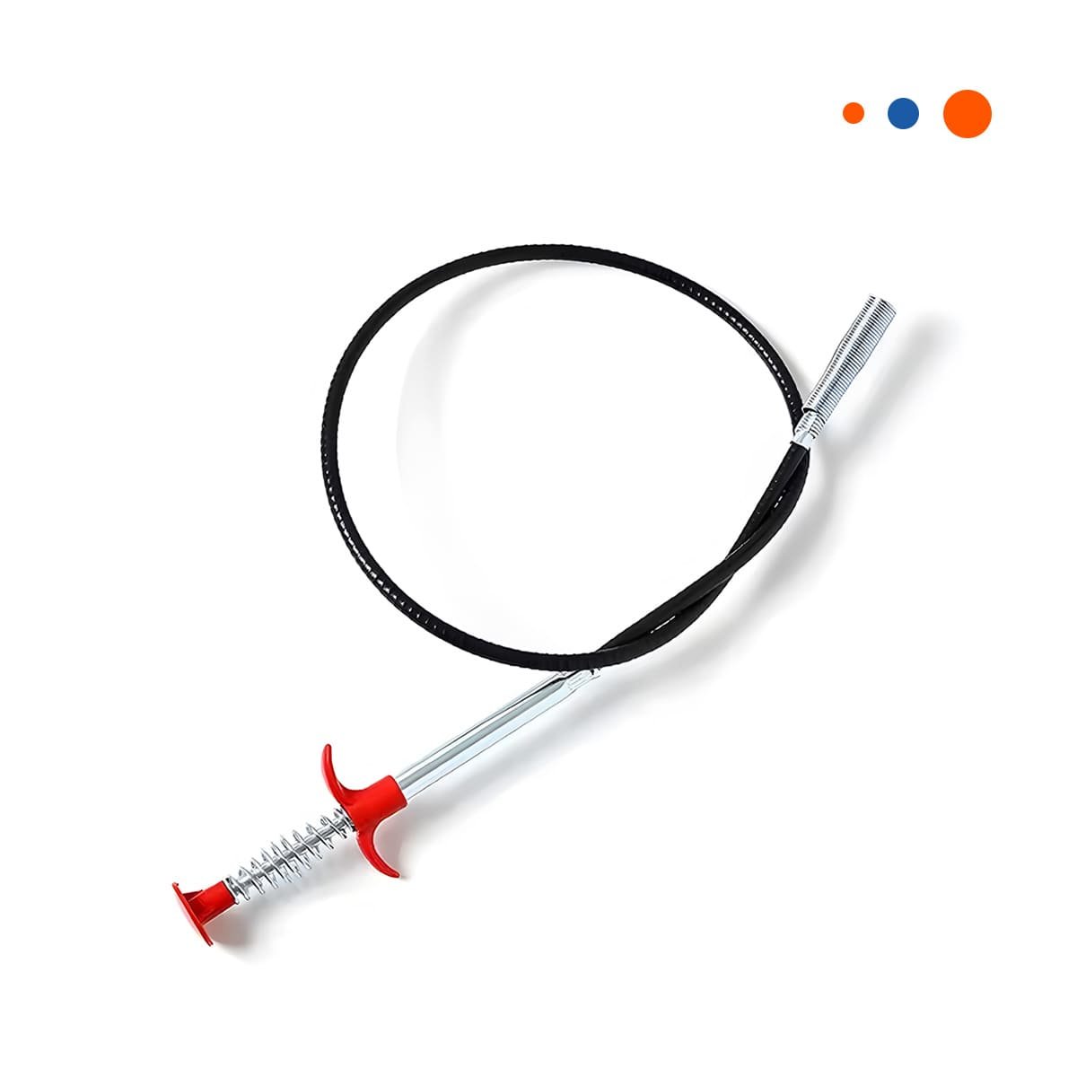 HERRAMIENTA FLEXIBLE DE USO DOMESTICO PARA DRENAJE NEGRO LONGITUD 200CM Y+REGALO STICKER - 3