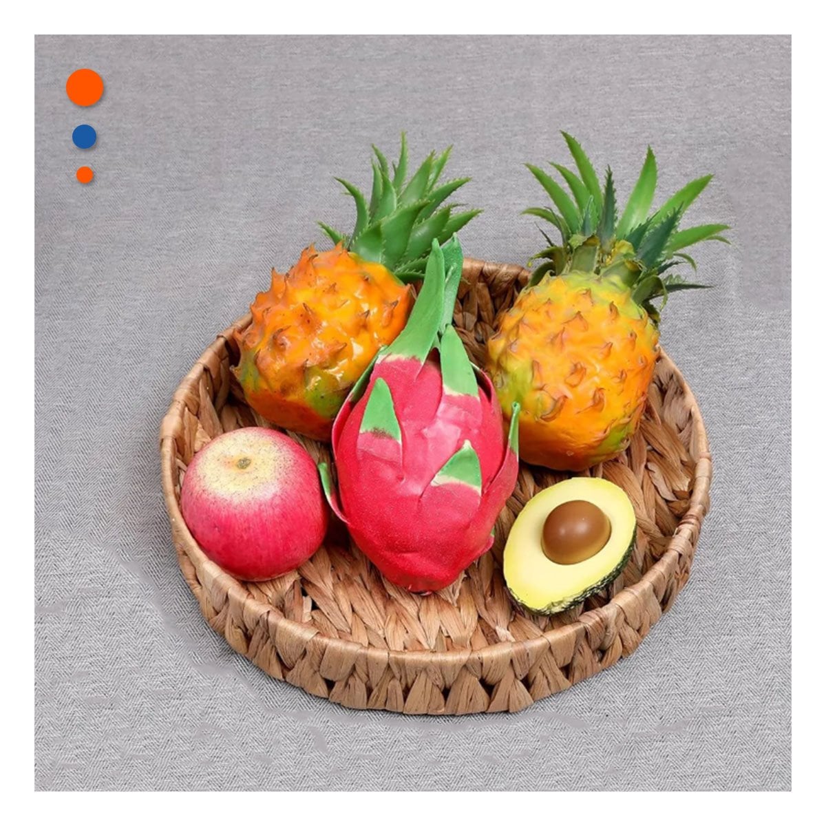 CONTENEDOR TEJIDO CIRCULAR GRASS 27X4CM PARA CASA Y NAVIDAD FESTIVA MOSTAZA YLIGAS REGALO - 2
