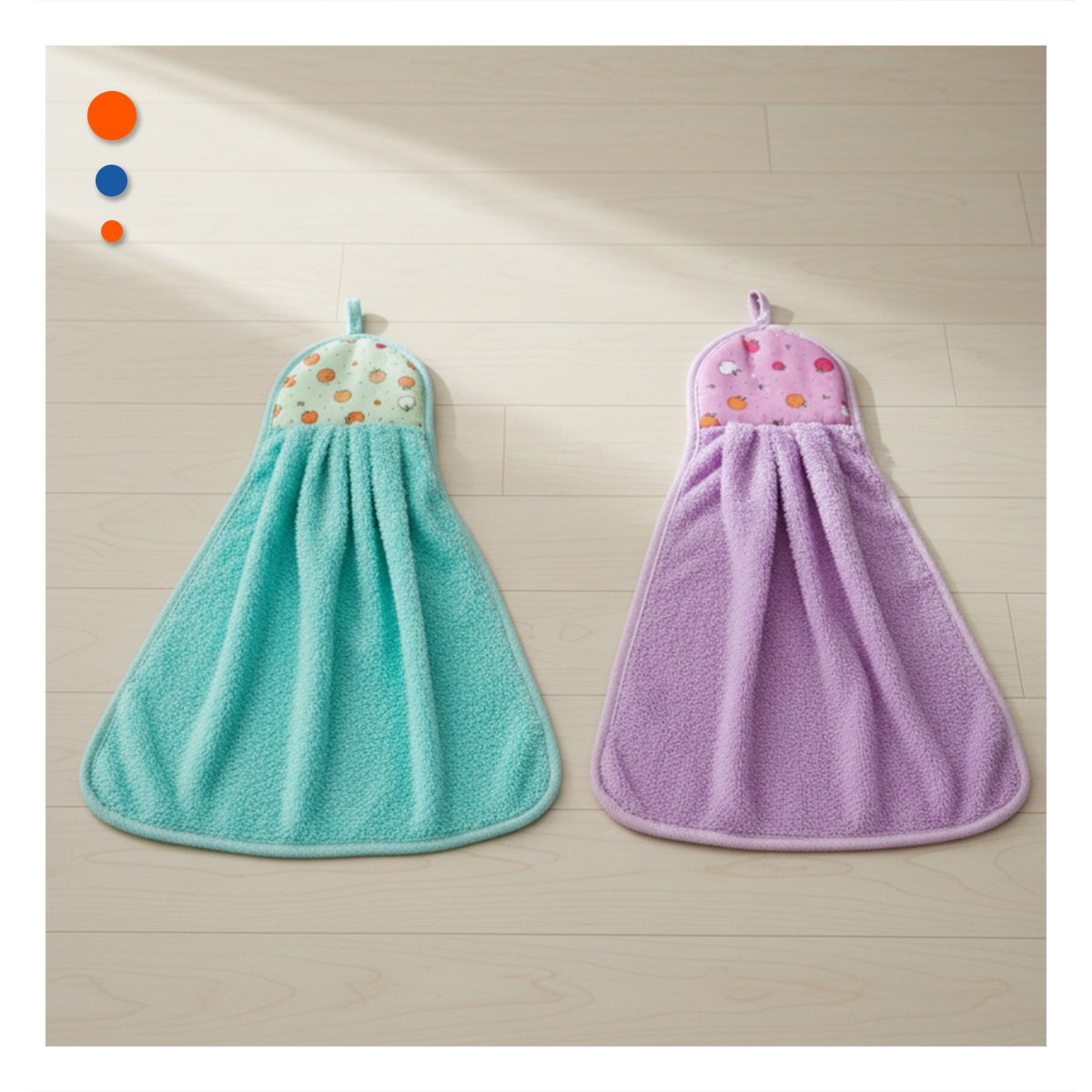 PACK2 LOTE TOALLAS 2 PIEZAS MORADO Y VERDE AGUA COLGADOR SUAVE 28X38CM - 2
