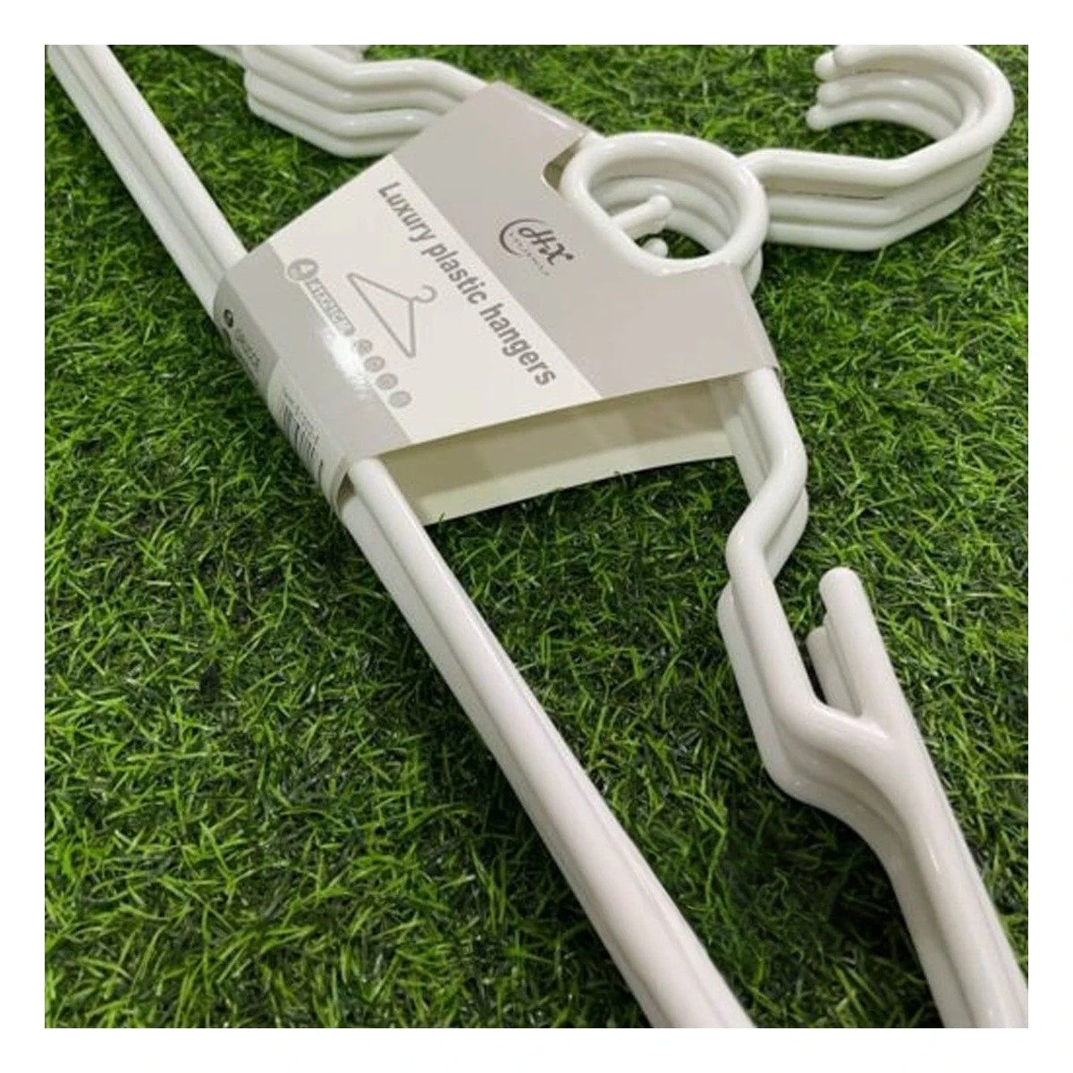 COLGADOR BLANCO DE PLASTICO CON CENTRO CIRCULAR DE 4 PIEZAS PARA ORDEN - 2