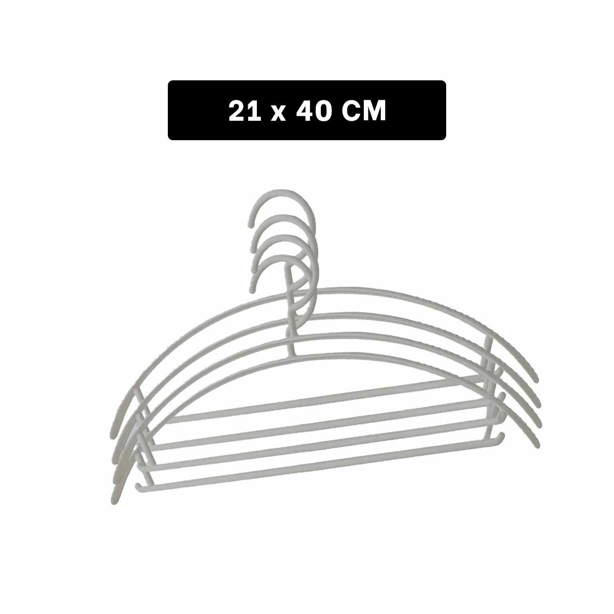 PERCHA CLASICA DE PLASTICO PLOMO MEDIA LUNA DE 4 PIEZAS PARA GUARDAR Y+REGALO STICKER - 4
