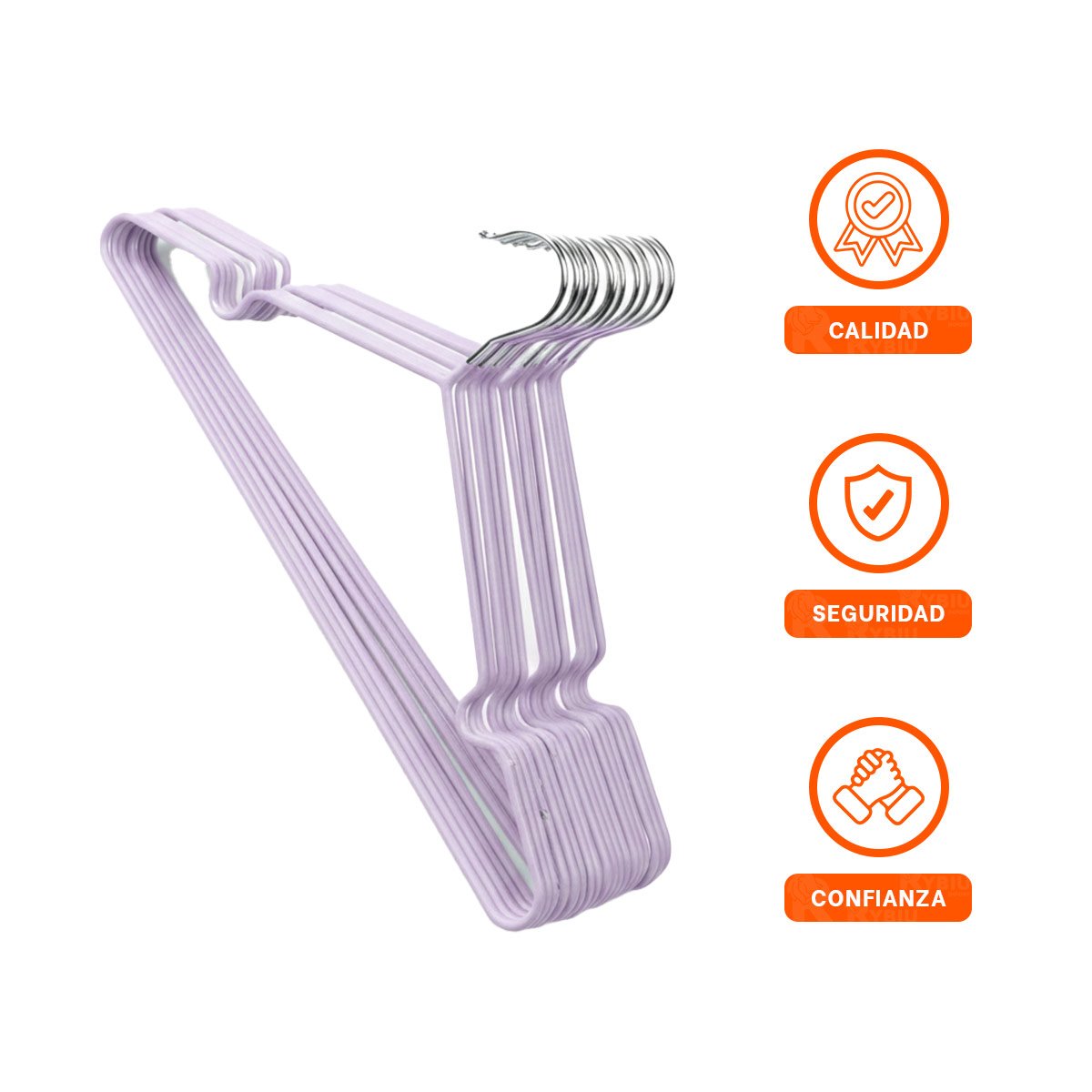 ACCESORIO DOMESTICO DE ALAMBRE CON PLASTICO LILA 5 PIEZAS Y+LIGAS REGALO - 3