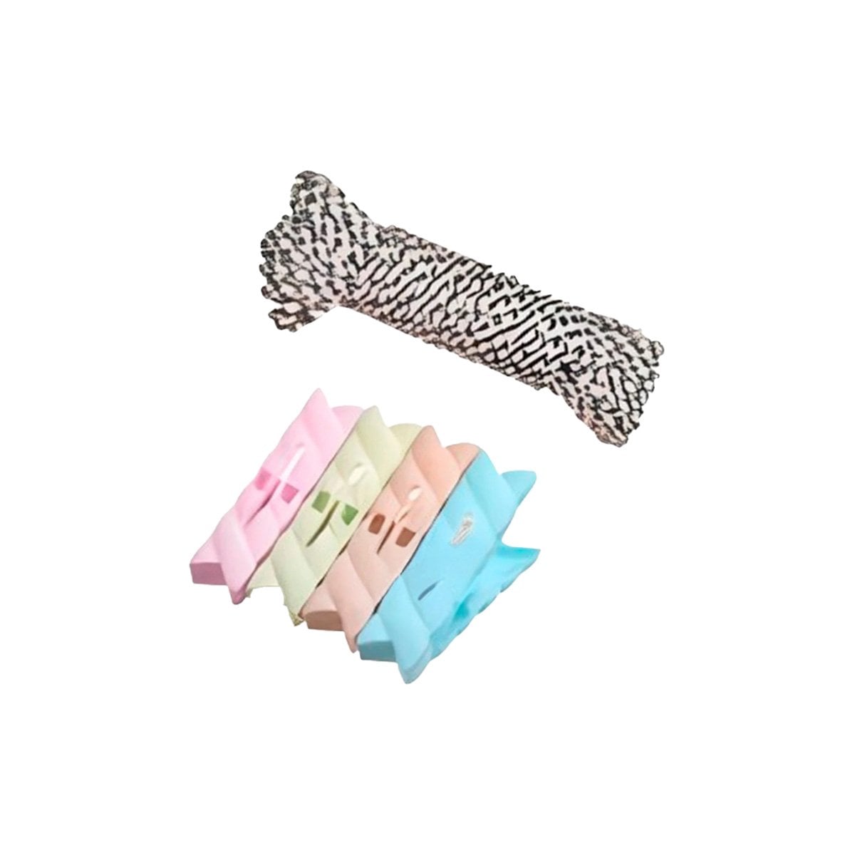 PACK4 COLGADOR DE DORMITORIO Y CUERDA MULTICOLOR PARA ORGANIZAR ESPACIOS Y+PAPEL REGALO - 3