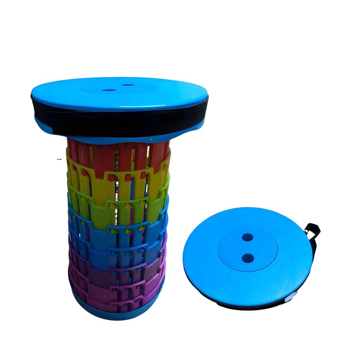 PACK6 BUTACA PLEGABLE PRACTICA PARA SALA O PATIO AZUL MULTICOLOR Y+REGALO STICKER - 2