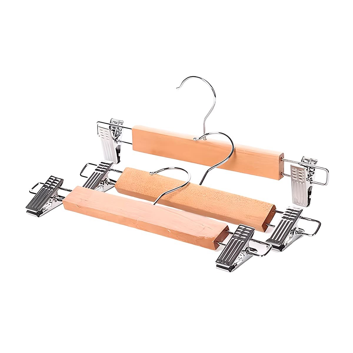 PACK4 ORGANIZADOR PARA GUARDAR ROPA INFANTIL 2 GANCHOS METAL 33CM MOSTAZA Y+PAPEL REGALO - 3