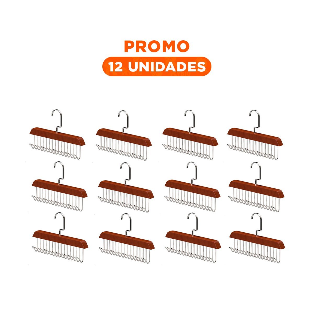PACK12 PORTAOBJETOS DECORATIVO CON OCHO GANCHOS PARA ORGANIZAR ESPACIOS Y+REGALO STICKER - 1