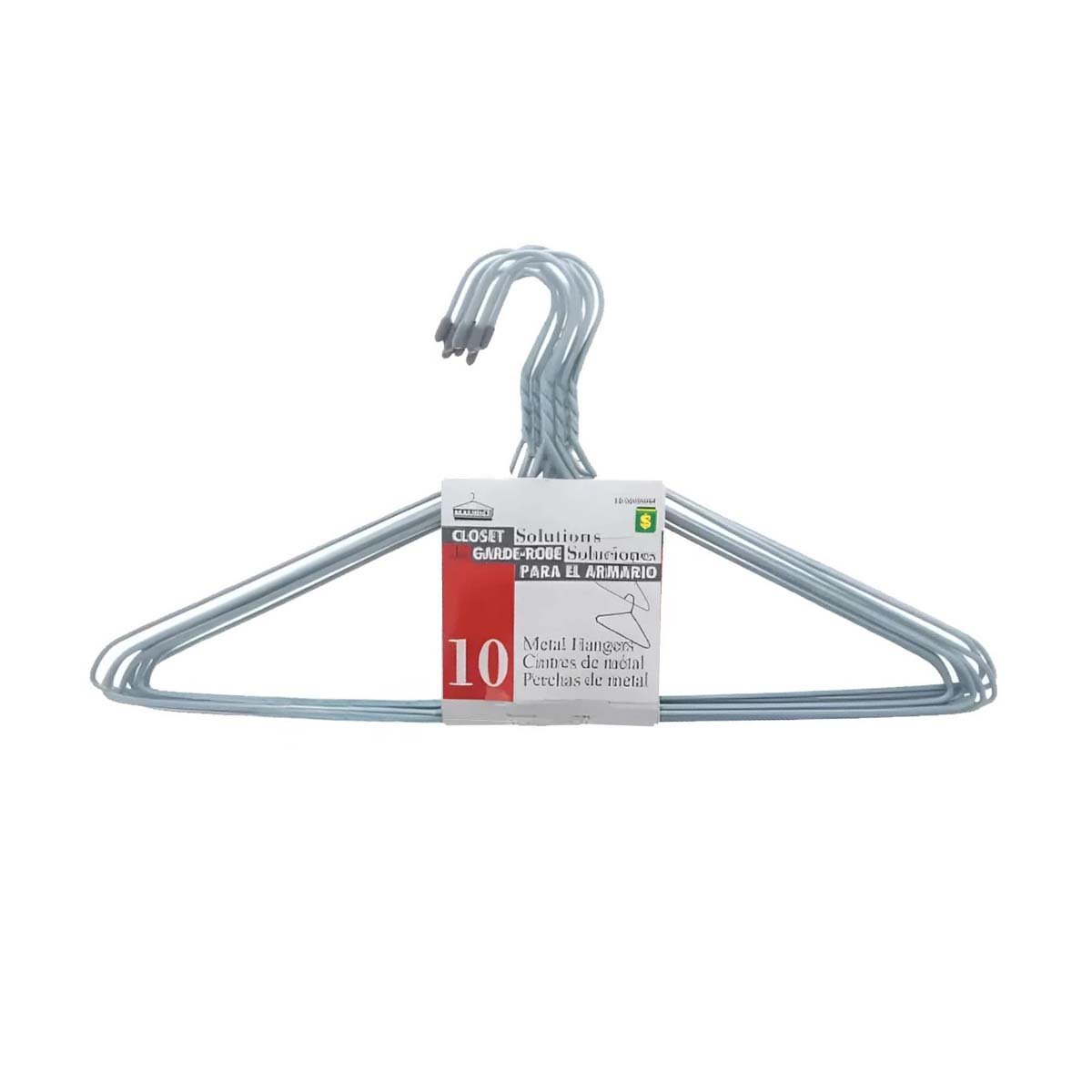 PACK6 SOPORTE PLOMO DE ALAMBRE CON 10 PIEZAS 21X40CM PARA ORGANIZAR PRENDAS Y+REGALO STICKER - 2