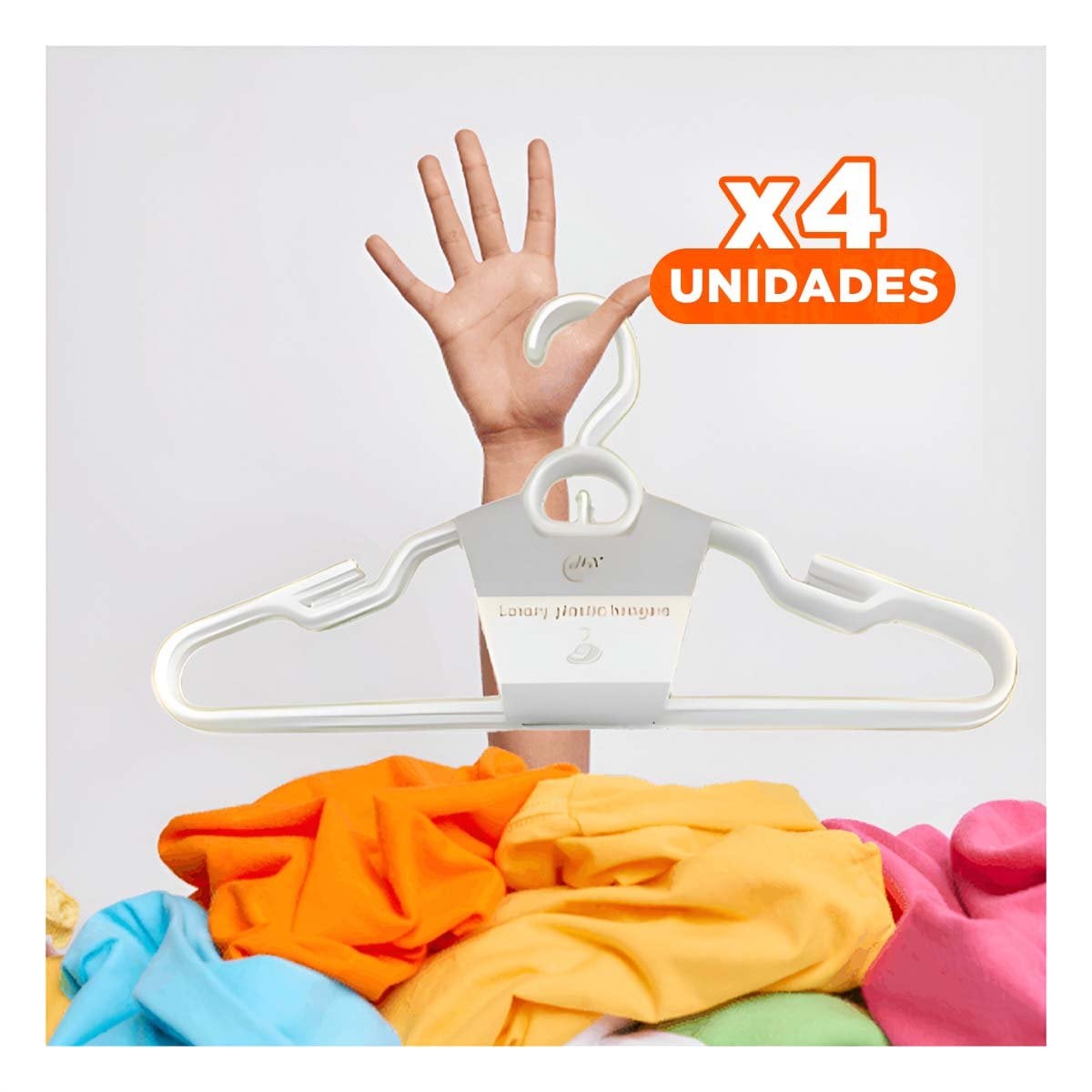 PACK4 SOPORTE PLASTICO BLANCO CON DISEÑO REDONDO CENTRAL DE 4 PIEZAS - 1