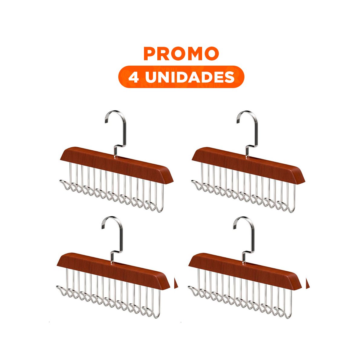 PACK4 GANCHO PRACTICO CON OCHO GANCHOS PARA ORDEN CONSTANTE EN CASA Y+REGALO STICKER - 1
