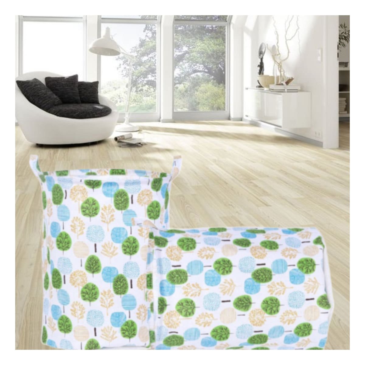 PACK6 RECIPIENTE DE ARBOLES QUE FACILITA ALMACENAMIENTO DE ROPA 43X35CM Y+REGALO STICKER - 3