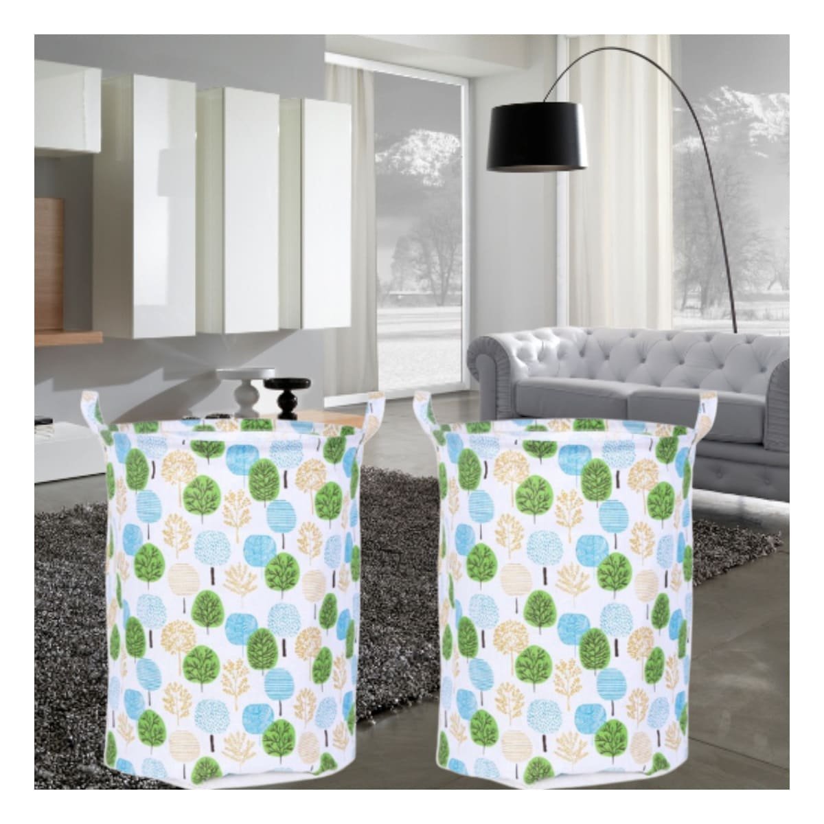 PACK6 RECIPIENTE DE ARBOLES QUE FACILITA ALMACENAMIENTO DE ROPA 43X35CM Y+REGALO STICKER - 5