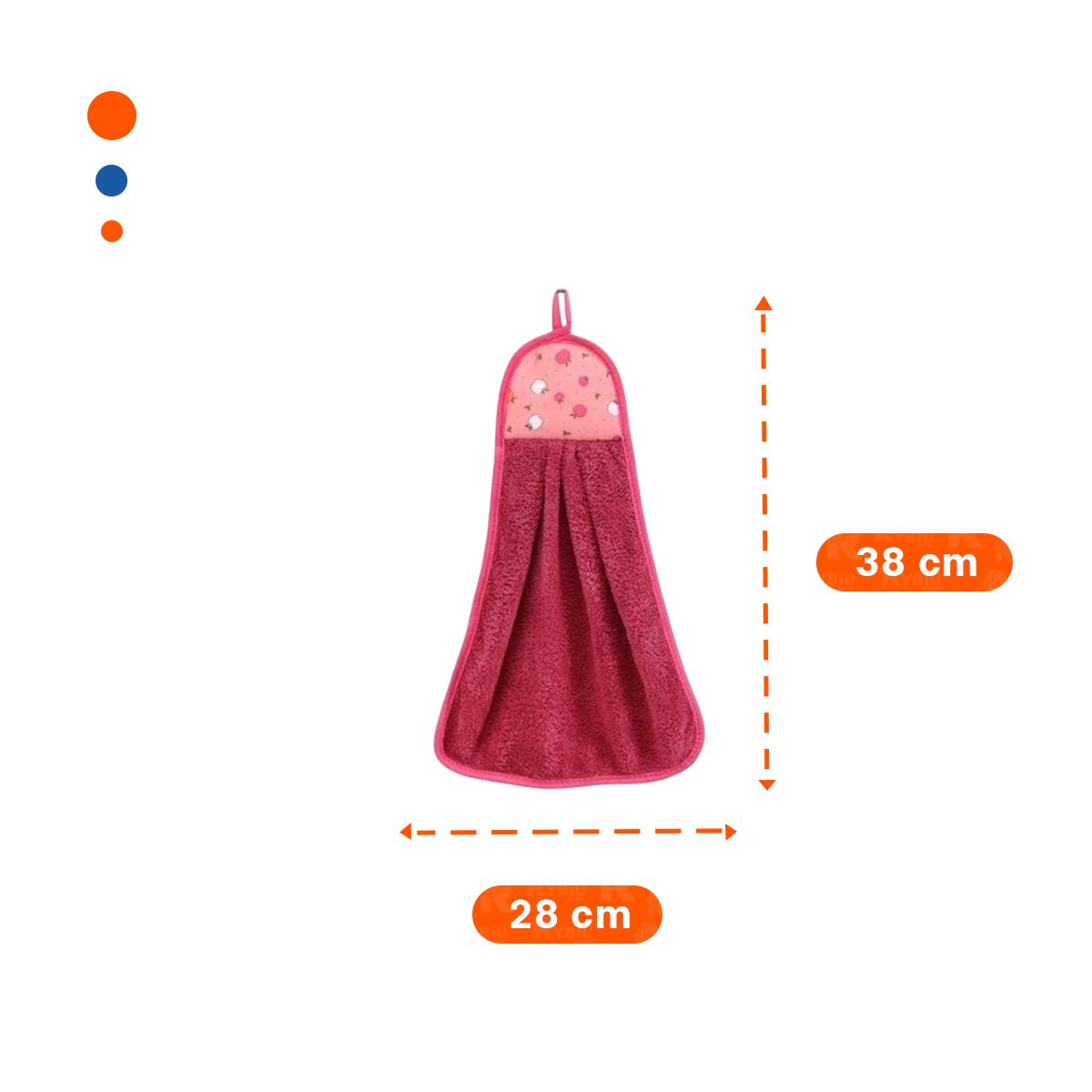 PACK 2 PIEZAS FUCSIA Y AZUL PANOS COLGADOR PRACTICO 28X38CM - 4