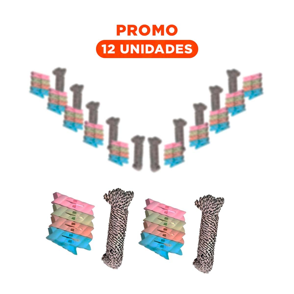 PACK12 SOPORTE DE CLOSET Y CUERDA MULTICOLOR PARA ORDENAR ROPA Y+REGALO STICKER - 1