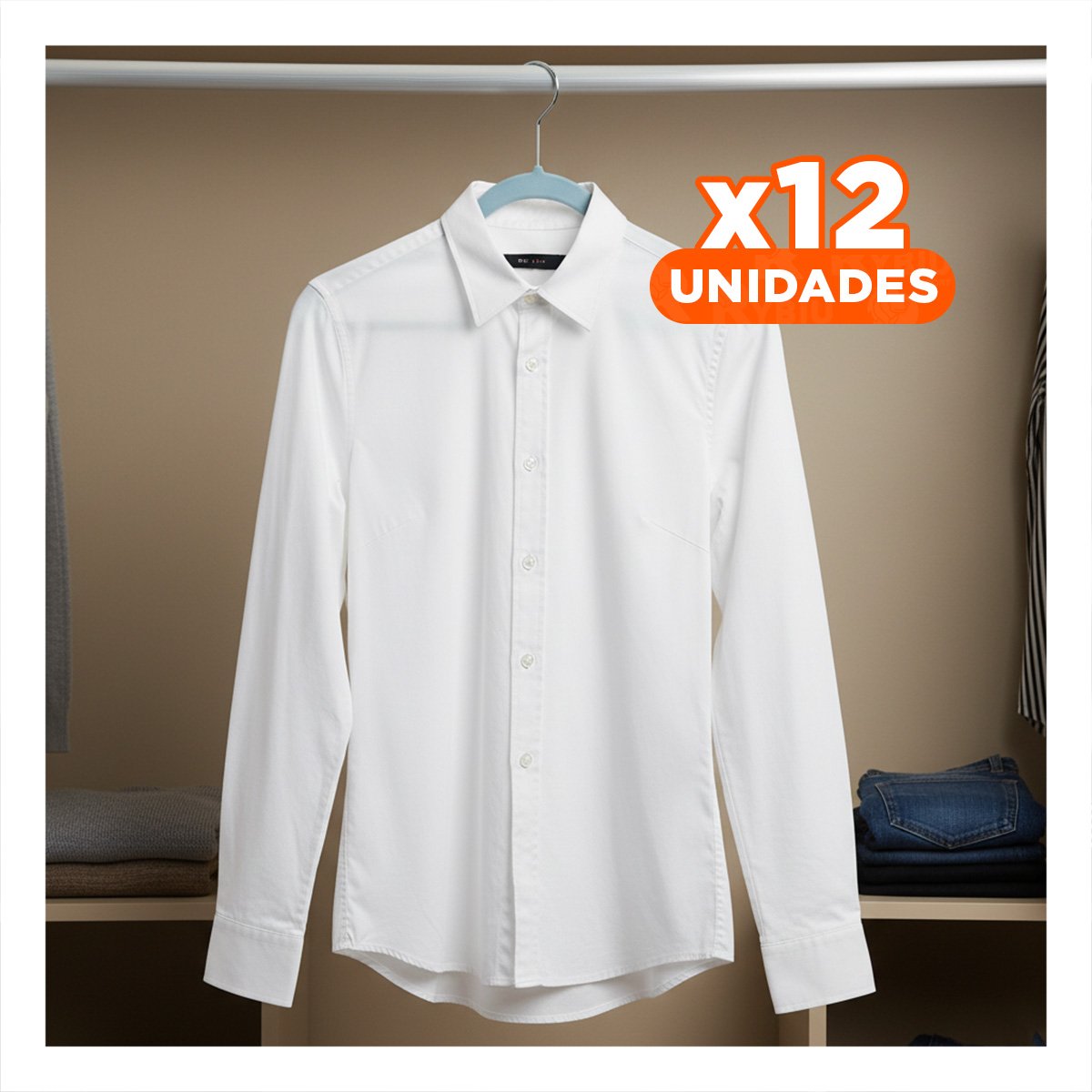 PACK12 SOPORTE COLGANTE PARA MANTENER LA ROPA LISTO PARA USAR 5 PIEZAS 15X29CM BLANCO - 1
