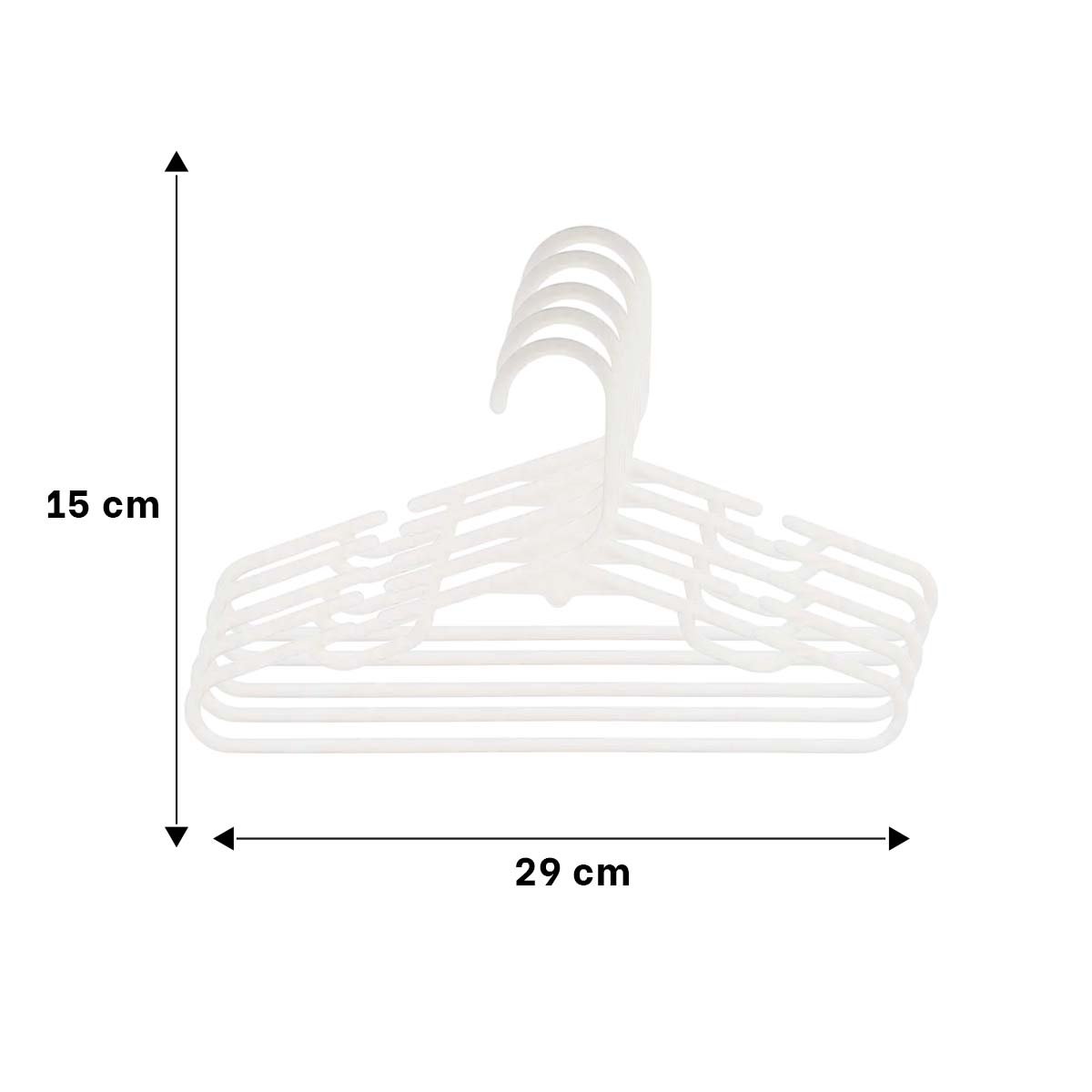 PACK12 SOPORTE COLGANTE PARA MANTENER LA ROPA LISTO PARA USAR 5 PIEZAS 15X29CM BLANCO - 4
