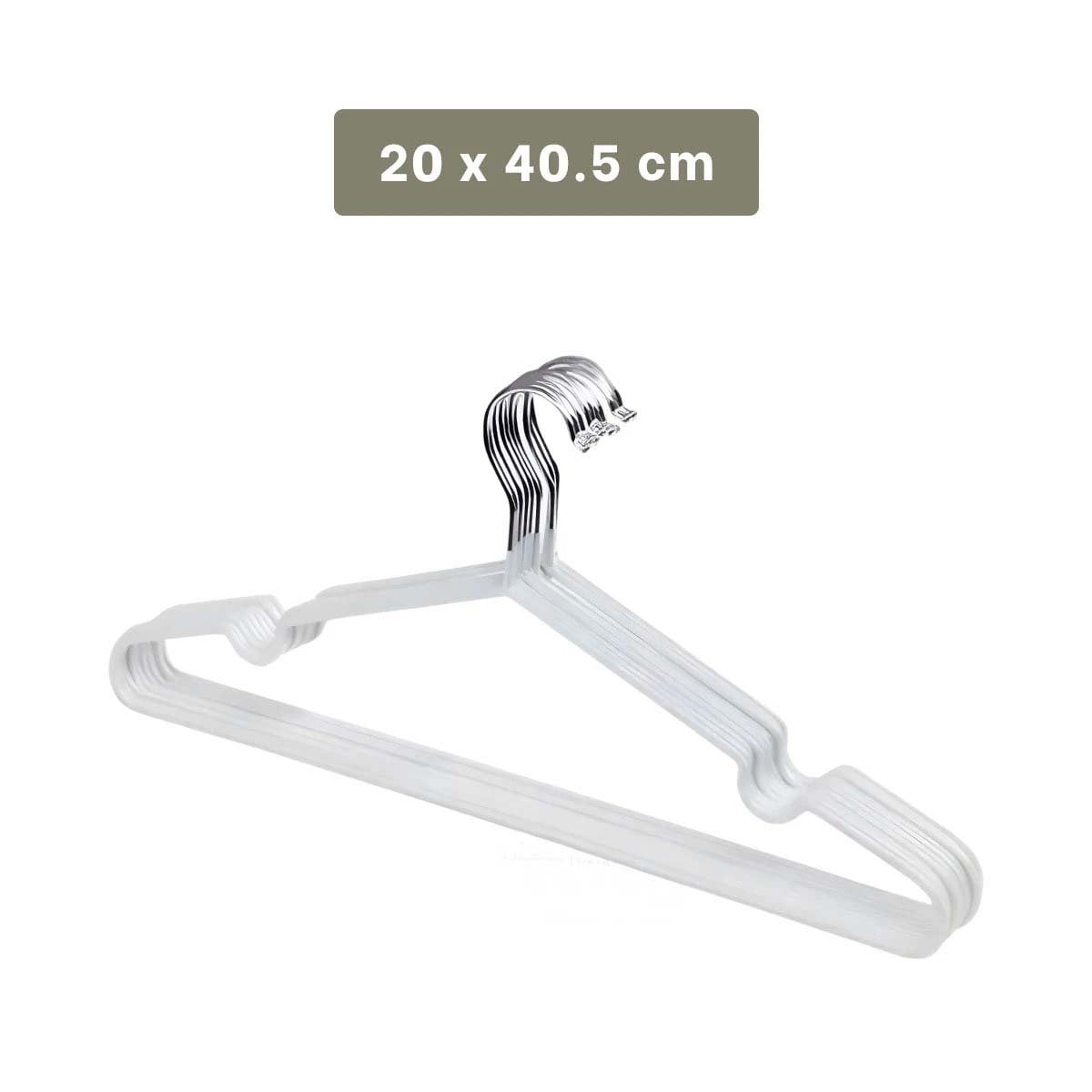 PACK12 IMPLEMENTO PARA ROPA QUE OPTIMIZA ESPACIOS 5 PIEZAS 20X40,5CM BLANCO Y+REGALO STICKER - 4