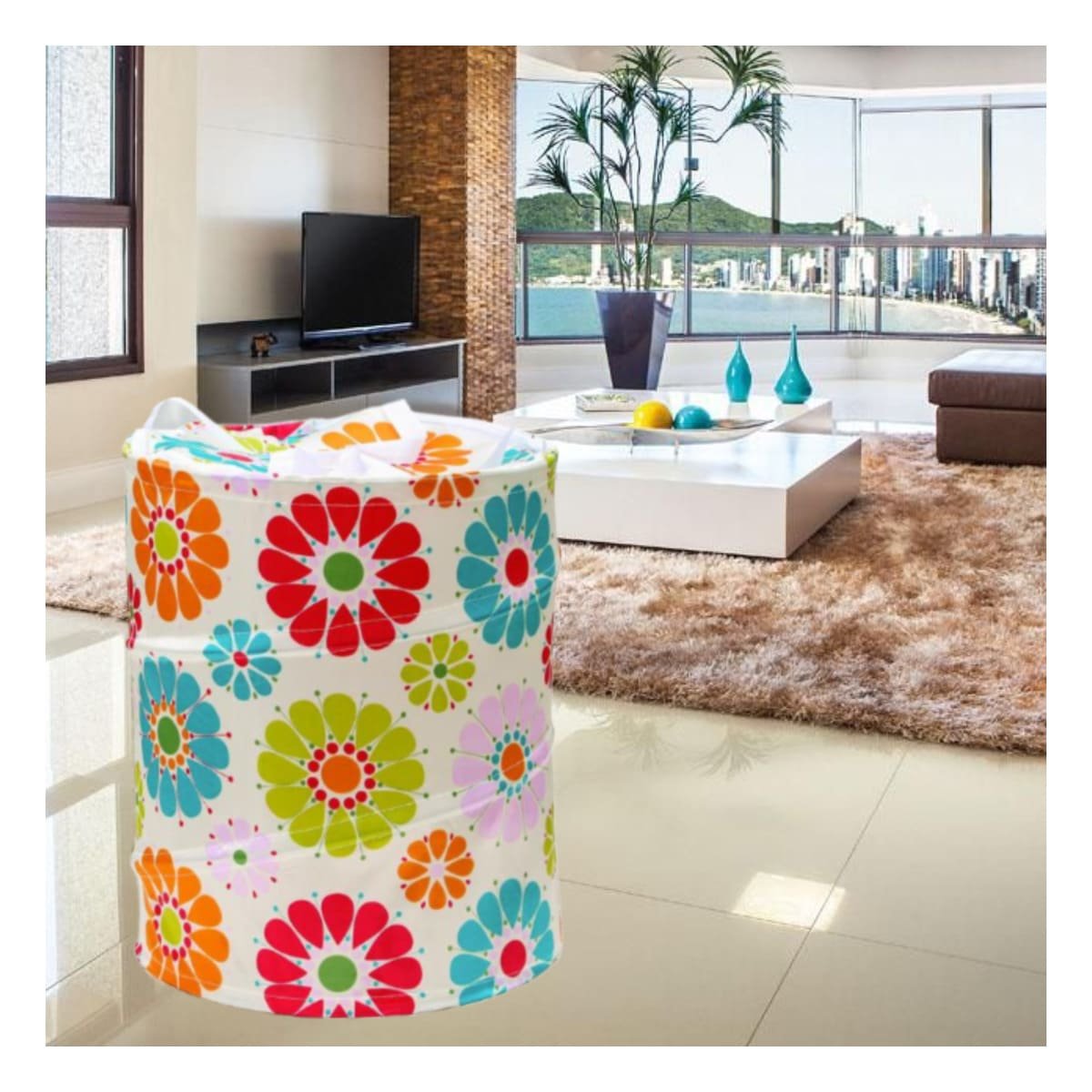 PACK4 ARTICULO PARA ROPA CON FLORES DE COLORES 50X42CM Y+PAPEL REGALO - 2