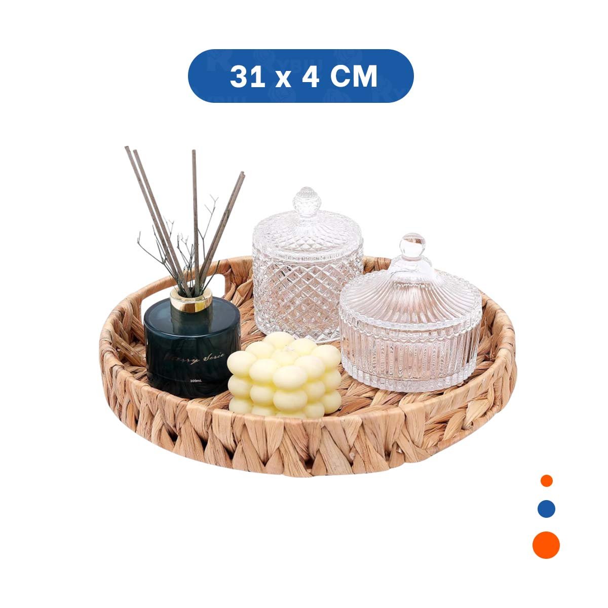 BANDEJA PRÁCTICA GRASS 31X4CM MOSTAZA PARA ORGANIZAR OBJETOS DE HOGAR Y+POST IT - 4