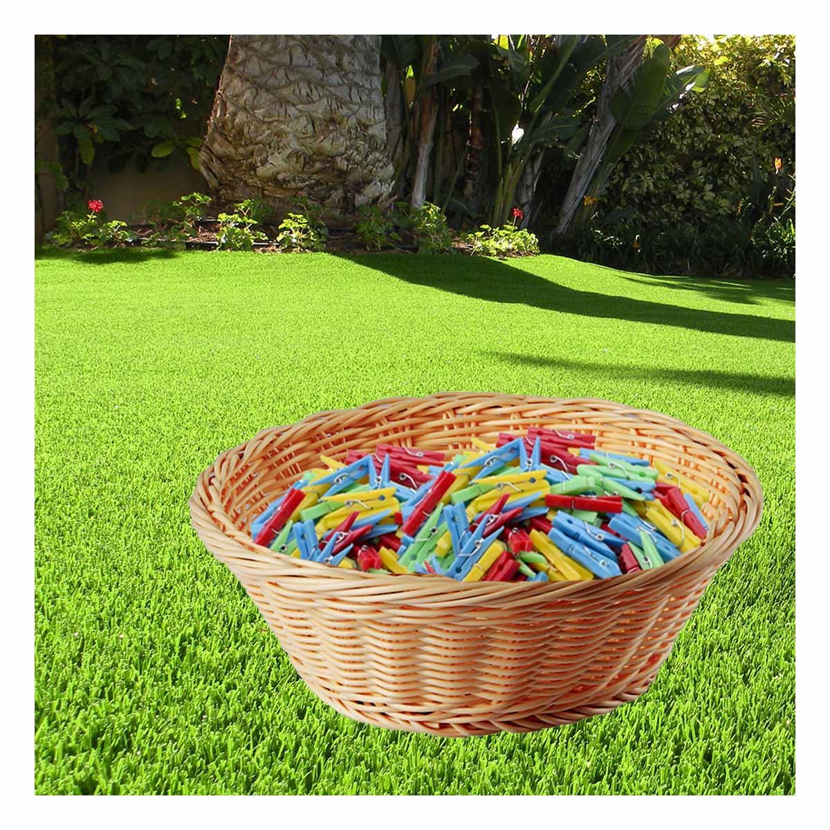 PACK6 PINZAS MULTICOLOR DE PLASTICO PARA ROPA CON 24 PIEZAS PARA LAVANDERIA Y+PAPEL REGALO - 2