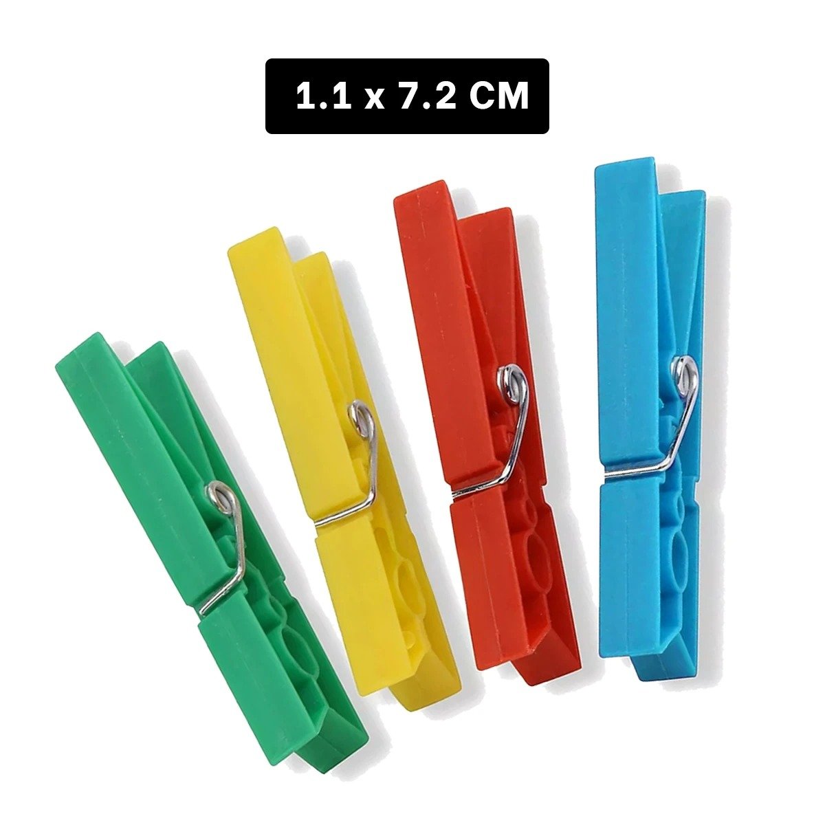 PACK6 PINZAS MULTICOLOR DE PLASTICO PARA ROPA CON 24 PIEZAS PARA LAVANDERIA Y+PAPEL REGALO - 4