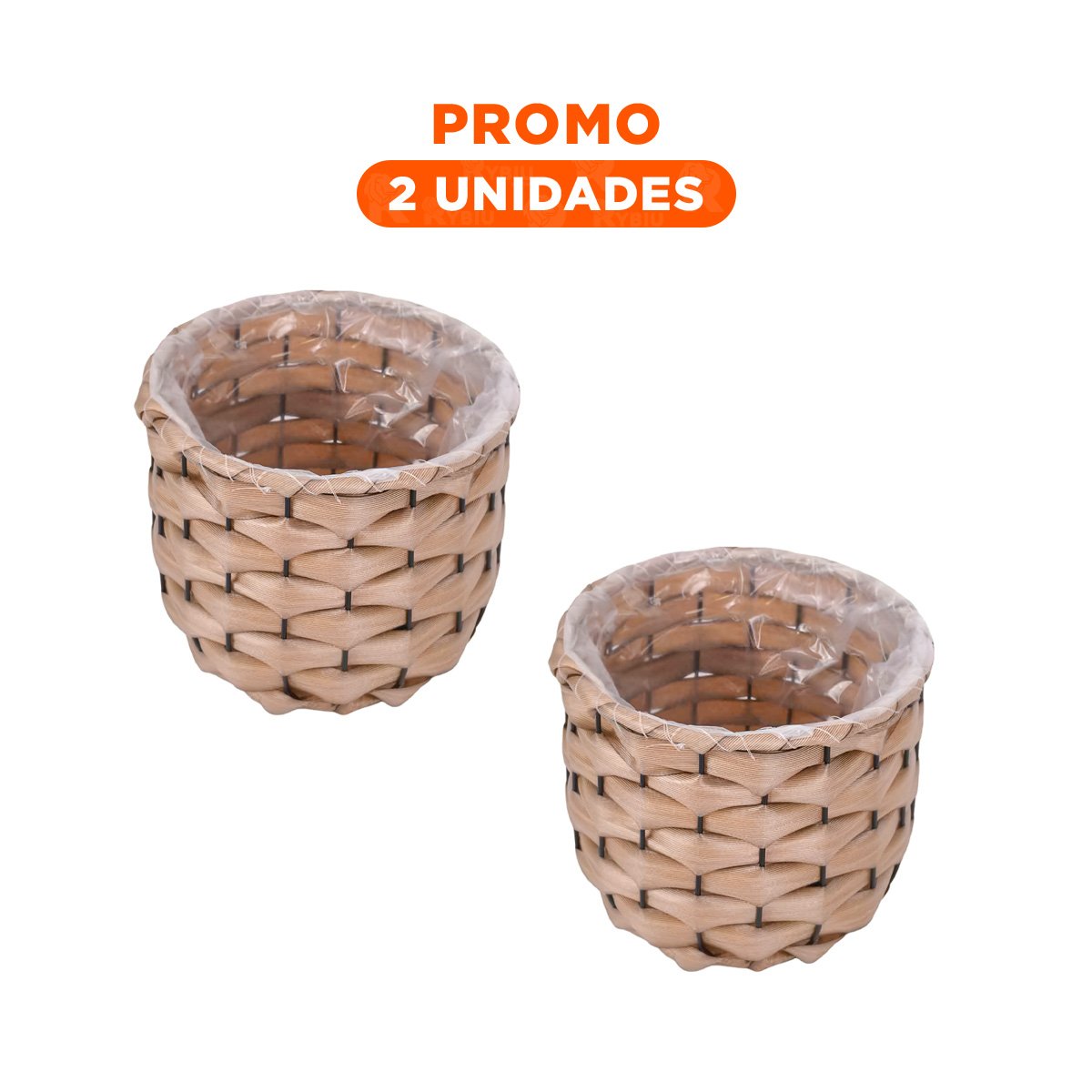 PACK2 CESTA ENTRELAZADA PARA ORGANIZACION Y DECORACION HOGARENA - 1