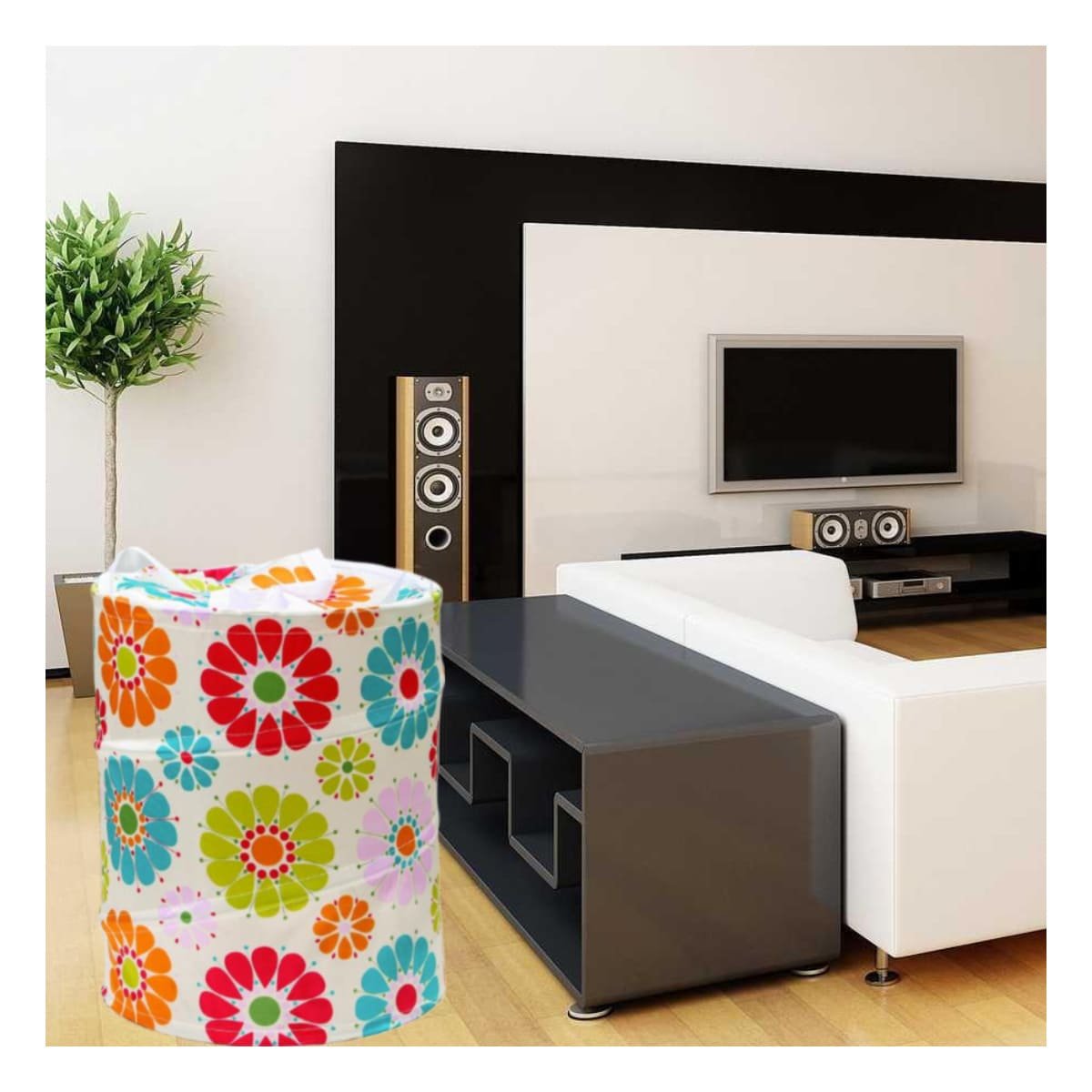 PACK2 ARTICULO FLORES DE COLORES PARA MANTENER ORDEN EN CLOSETS 50X42CM Y+REGALO STICKER - 5