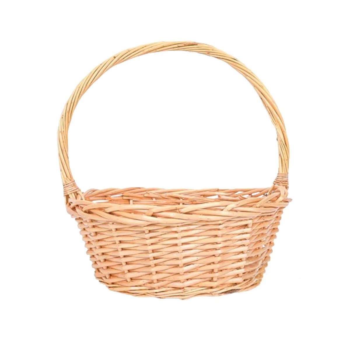 PACK4 CANASTA CON FORMA CIRCULAR EN MIMBRE CON DIMENSIONES 24X24X25CM Y+PAPEL REGALO - 3