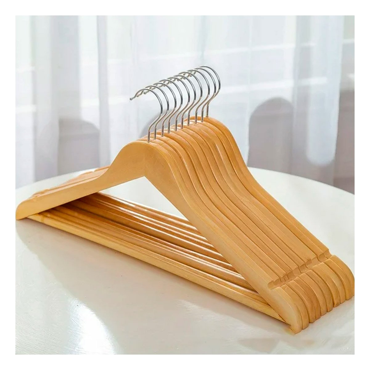 PACK12 ORGANIZADOR DOMESTICO DE MADERA COLOR MOSTAZA 3 PIEZAS Y+REGALO STICKER - 3