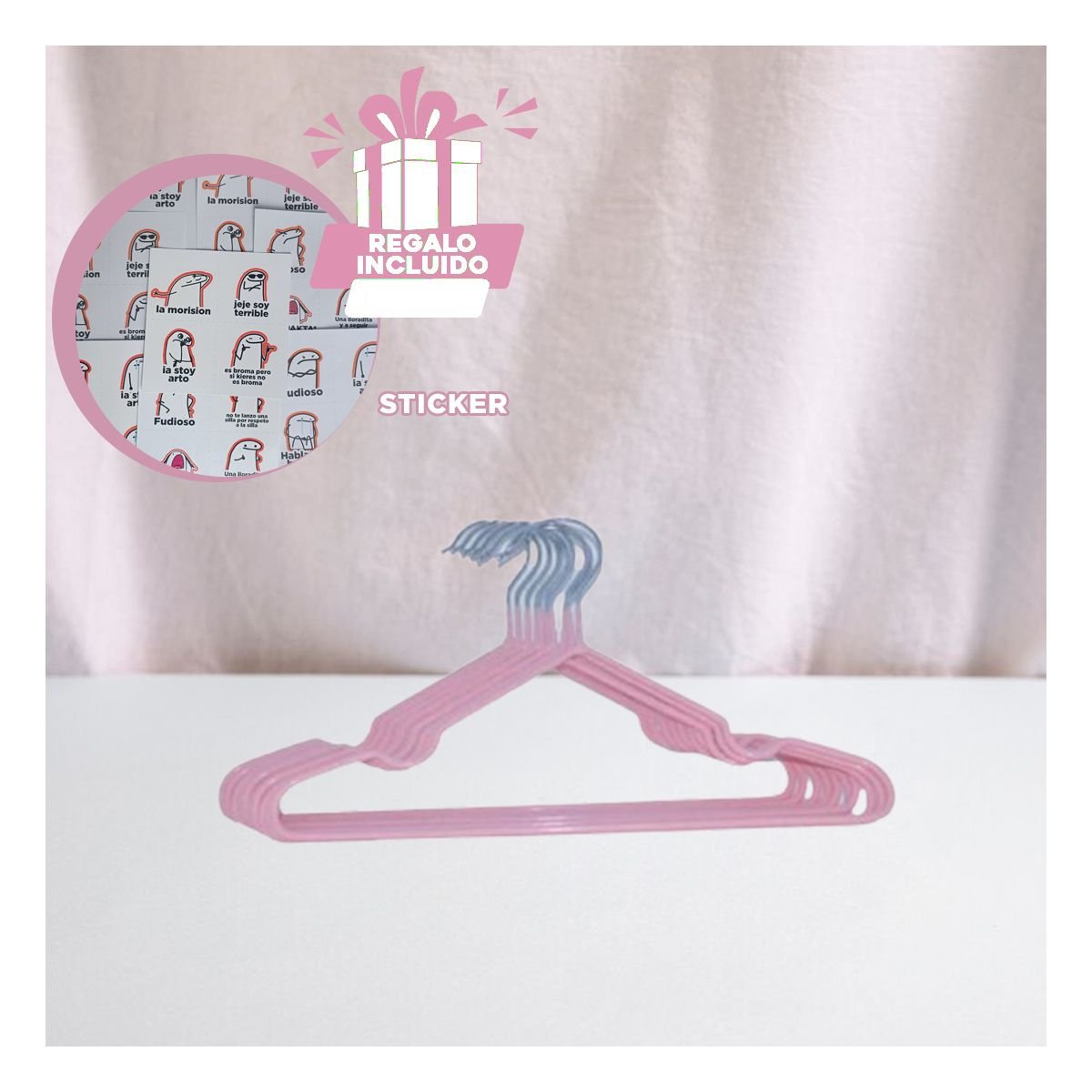 CLIP MODERNO PARA ORDENAR CON FACILIDAD 5 PIEZAS 20X40,5CM ROSADO Y+REGALO STICKER - 1