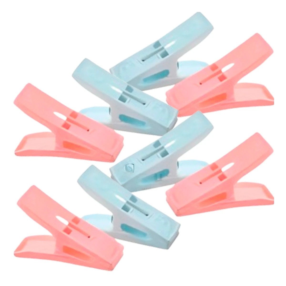 PACK12 CLIPS DE ROPA CUADRADOS MULTICOLOR CON CUERDA PARA TENDIDO EN CASA Y+REGALO STICKER - 2