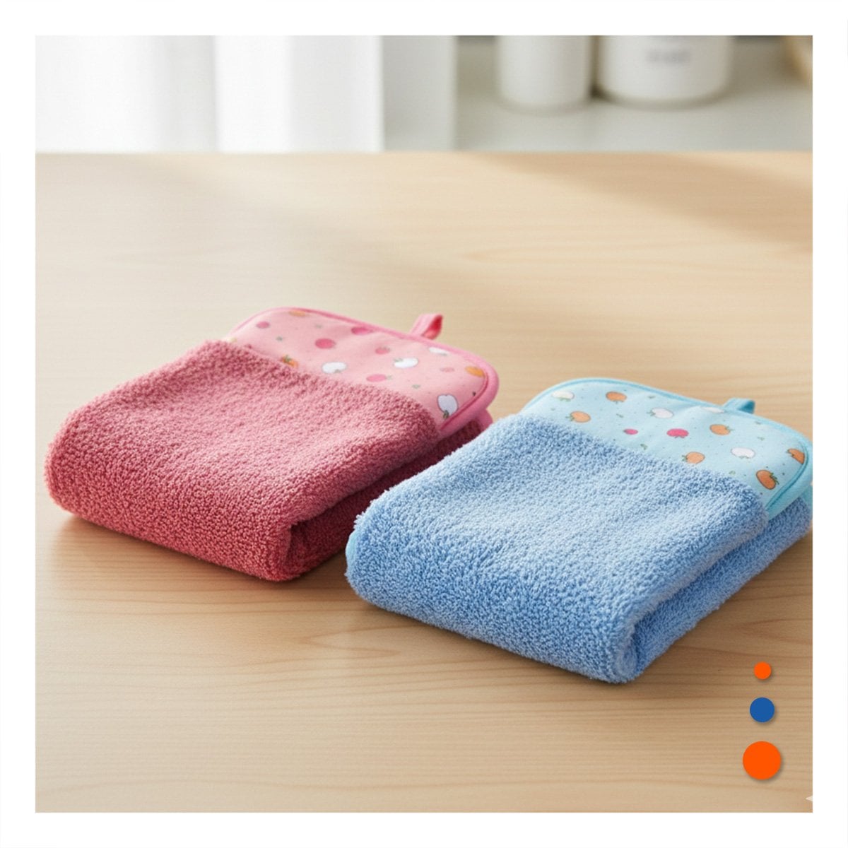 PACK2 JUEGO MODERNO 2 PIEZAS FUCSIA Y AZUL COLGADOR HOGAR 28X38CM Y+PAPEL REGALO - 2