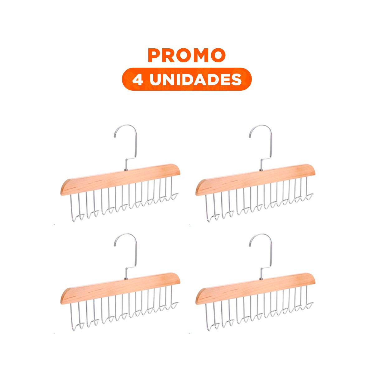 PACK4 GANCHO PRACTICO CON OCHO GANCHOS PARA COLGAR OBJETOS PERSONALES Y+REGALO STICKER - 1