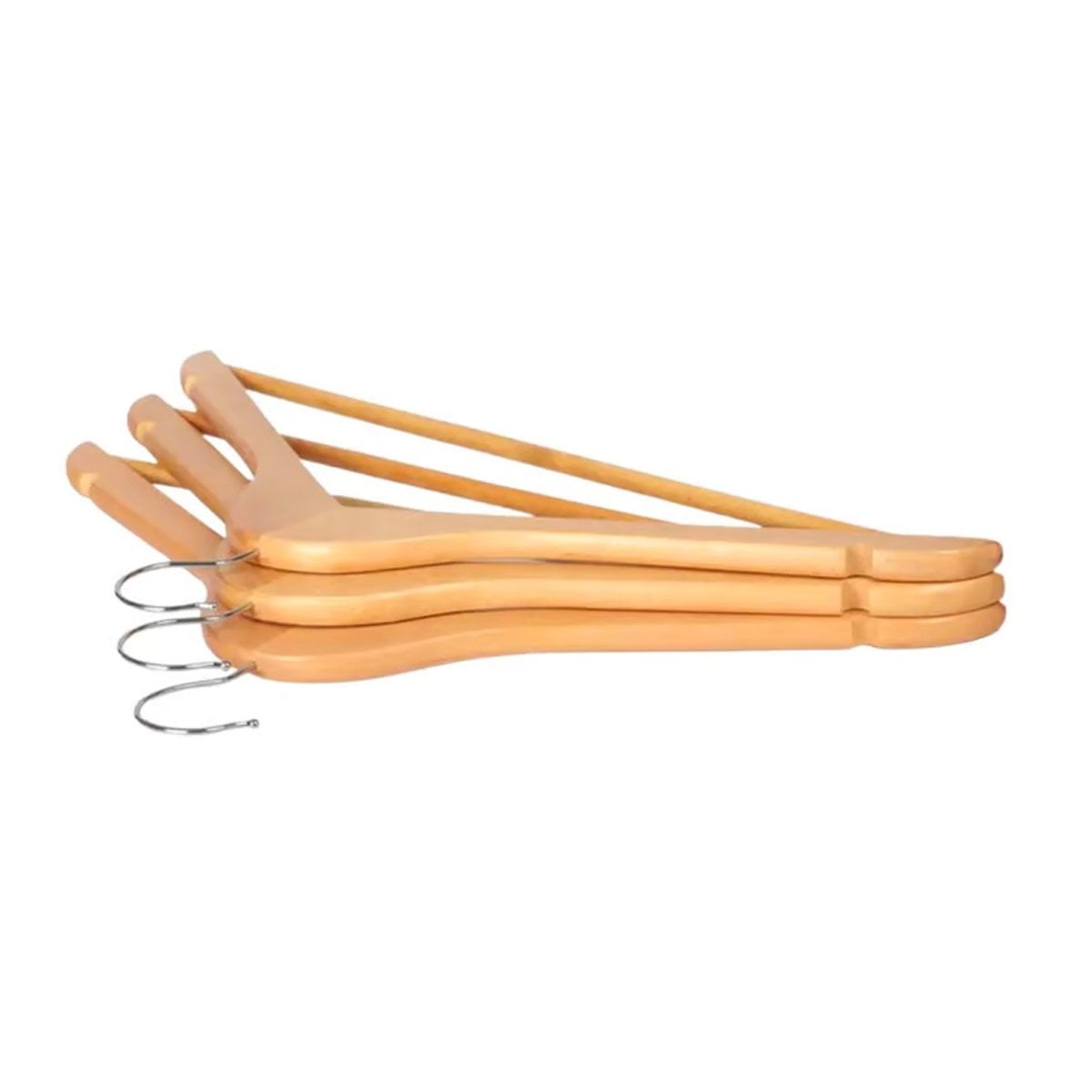 SOPORTE PARA CLOSET DE MADERA COLOR MOSTAZA 3 PIEZAS - 3