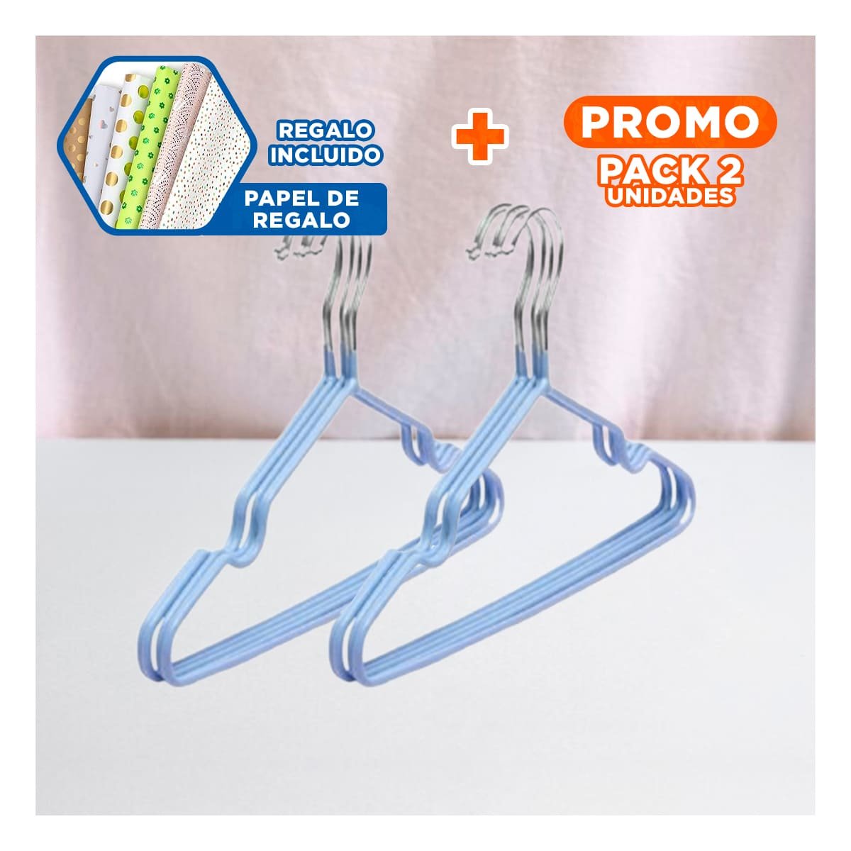 PACK2 ORGANIZADOR EFICIENTE PARA MANTENER ORDEN 5 PIEZAS 20X40,5CM AZUL Y+PAPEL REGALO - 1