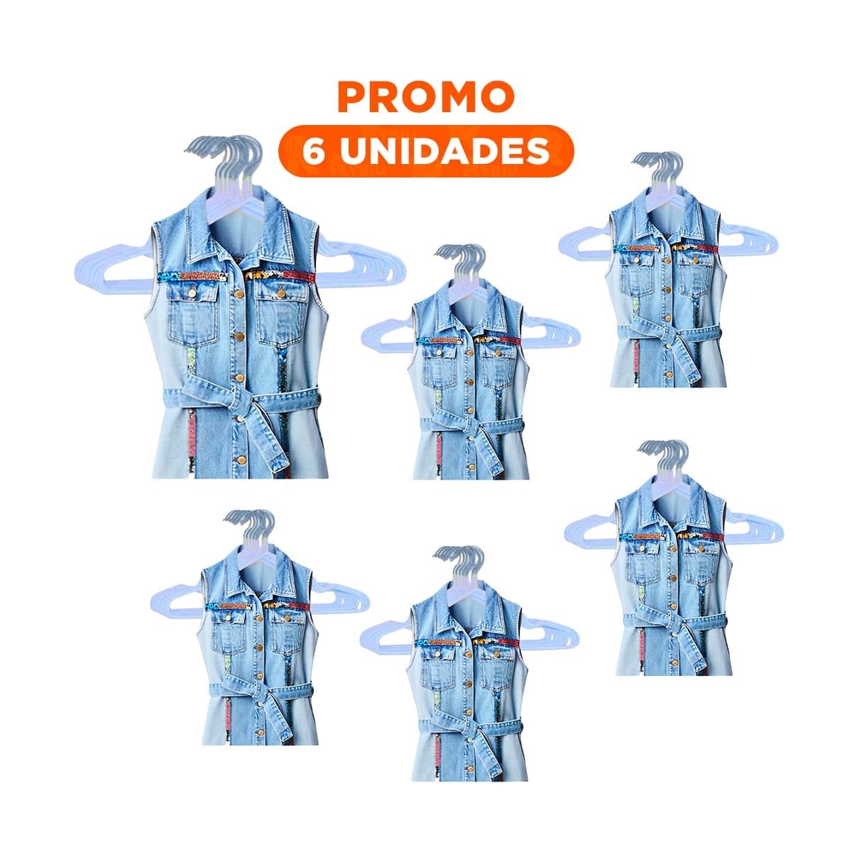 PACK6 ESTRUCTURA FIRME QUE PROTEGE TUS PRENDAS 5 PIEZAS 20X40,5CM AZUL - 1