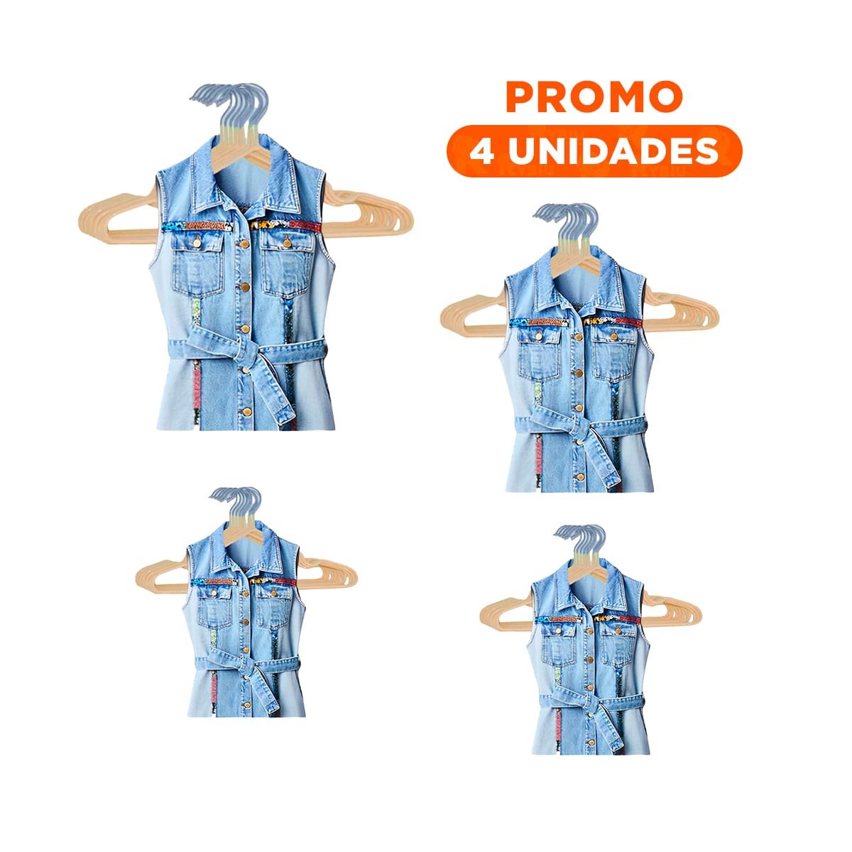 PACK4 ORGANIZADOR DE ALAMBRE PARA ORDEN DE ROPA 5 PIEZAS 20X40,5CM CREMA Y+REGALO STICKER - 1