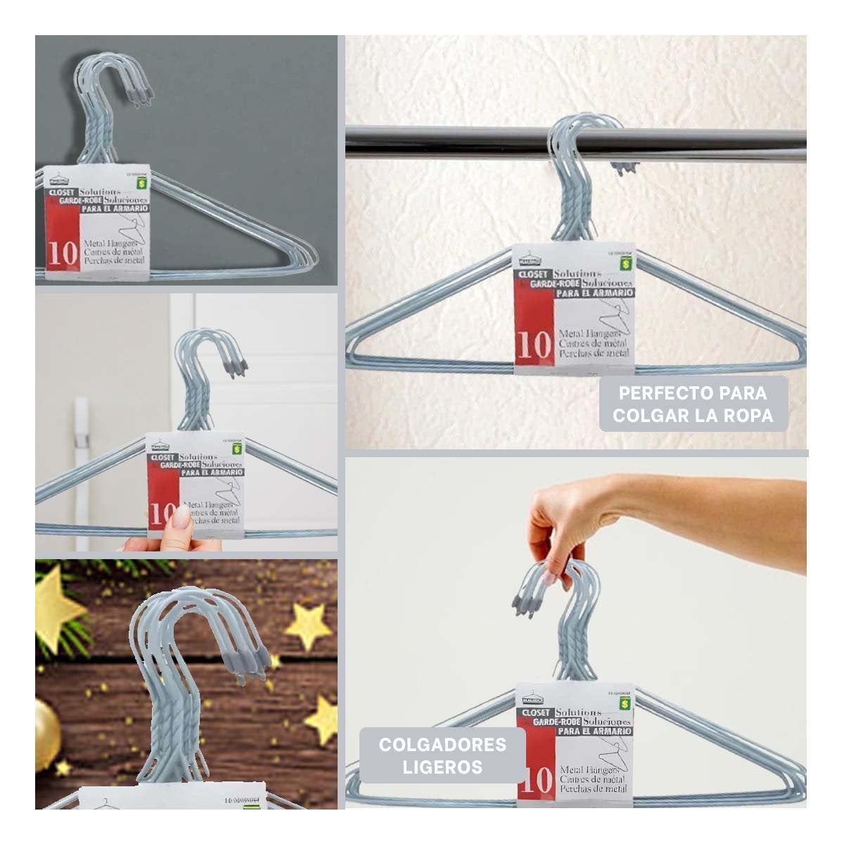 SOPORTE PLOMO DE ALAMBRE CON 10 PIEZAS 21X40CM PARA GUARDADO Y+LIGAS REGALO - 5