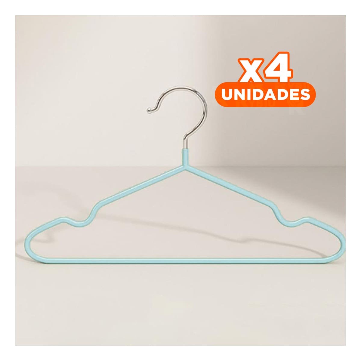 PACK4 SOPORTE PARA CLOSET DE ALAMBRE CON PLASTICO VERDE 5 PIEZAS - 1