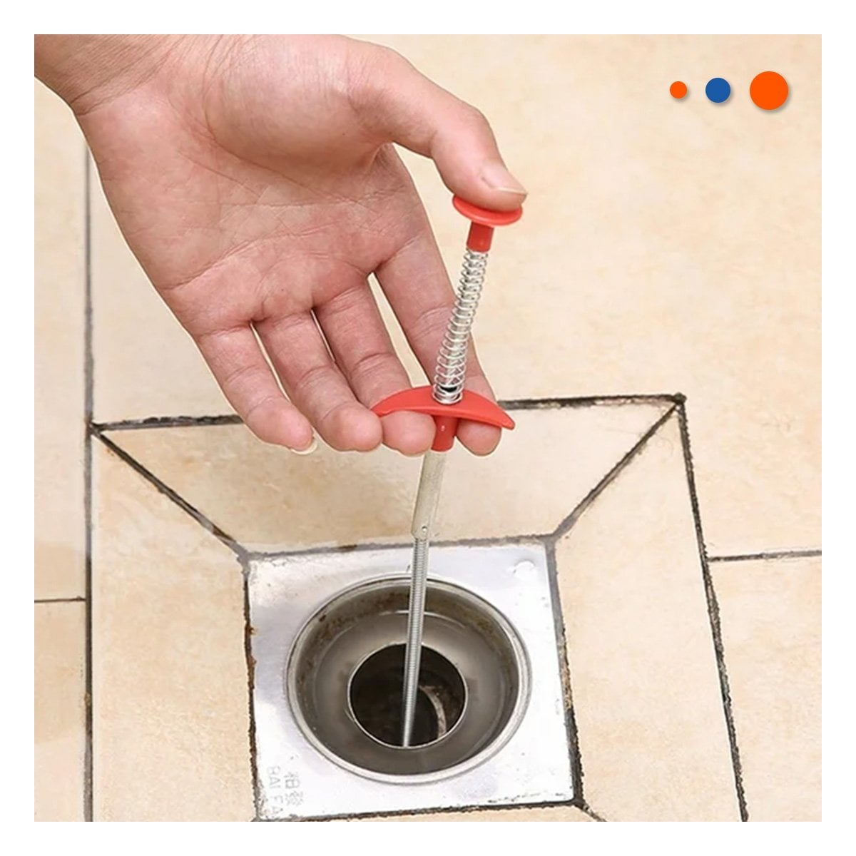 DESTAPADOR TIPO GANCHO PRACTICO PARA LIMPIEZA DE DESAGUES NEGRO PRO Y+PAPEL REGALO - 5