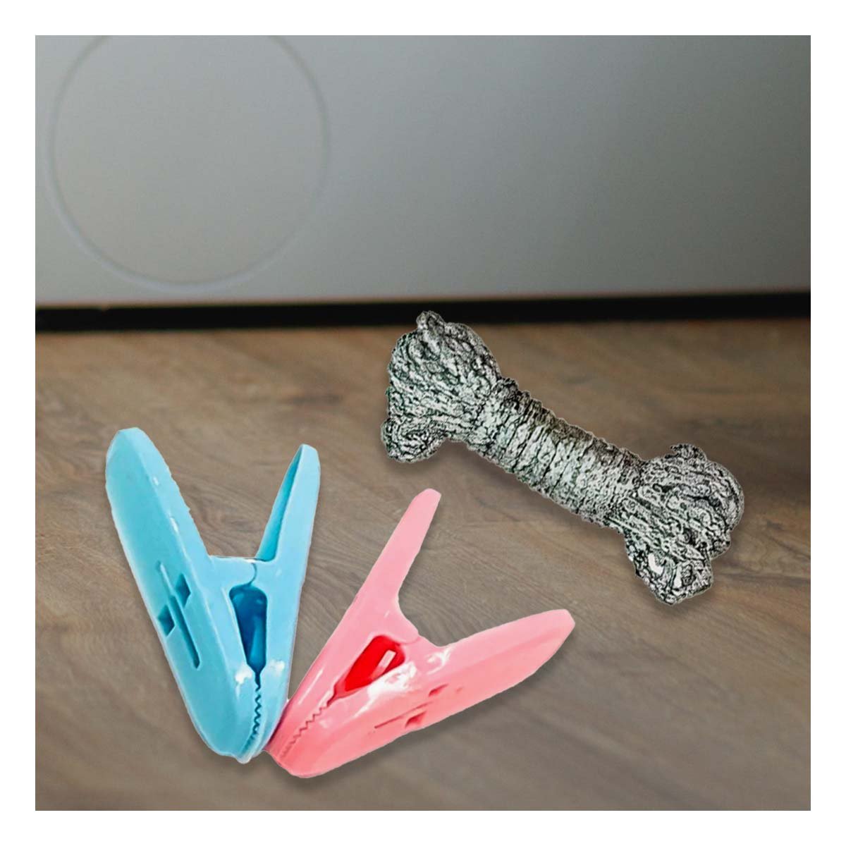 PACK4 GANCHOS DE ROPA CURVOS DE PLASTICO MULTICOLOR CON CUERDA PARA ORGANIZAR Y+REGALO STICKER - 5