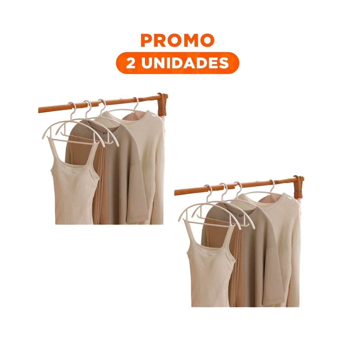 PACK2 COLGADOR DIARIO DE PLASTICO BLANCO MEDIA LUNA DE 4 PIEZAS PARA USO DOMESTICO - 1