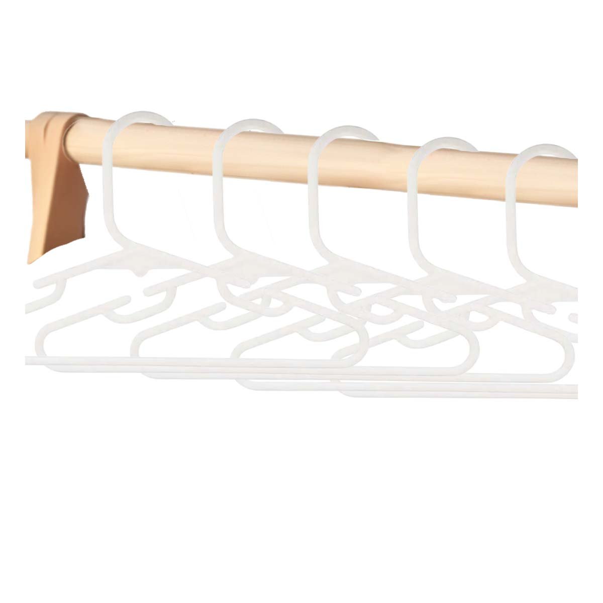 RACKITO PARA ROPA LIGERA DEL HOGAR O OFICINA 5 PIEZAS 15X29CM BLANCO Y+REGALO STICKER - 3