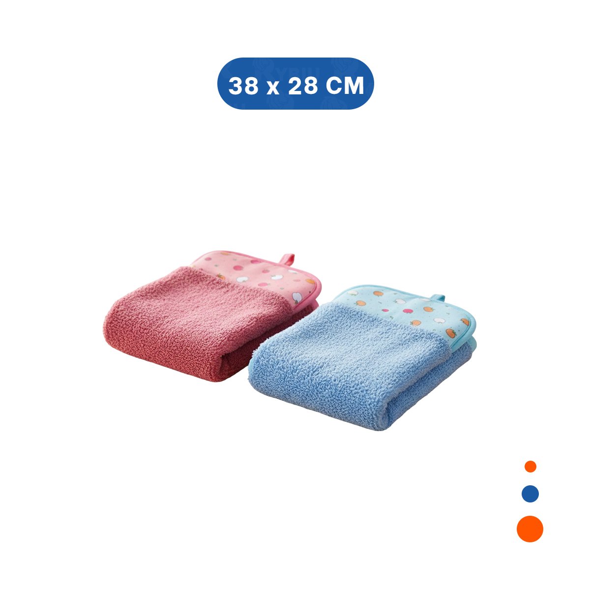 PACK6 LOTE SUAVE 2 PIEZAS FUCSIA Y AZUL PANOS COLGADOR 28X38CM - 4