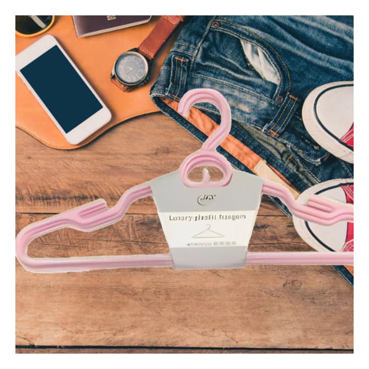 SUJETADOR CLASICO DE PLASTICO ROSADO CIRCULO EN MEDIO DE 4 PIEZAS PRENDAS Y+POST IT - 2