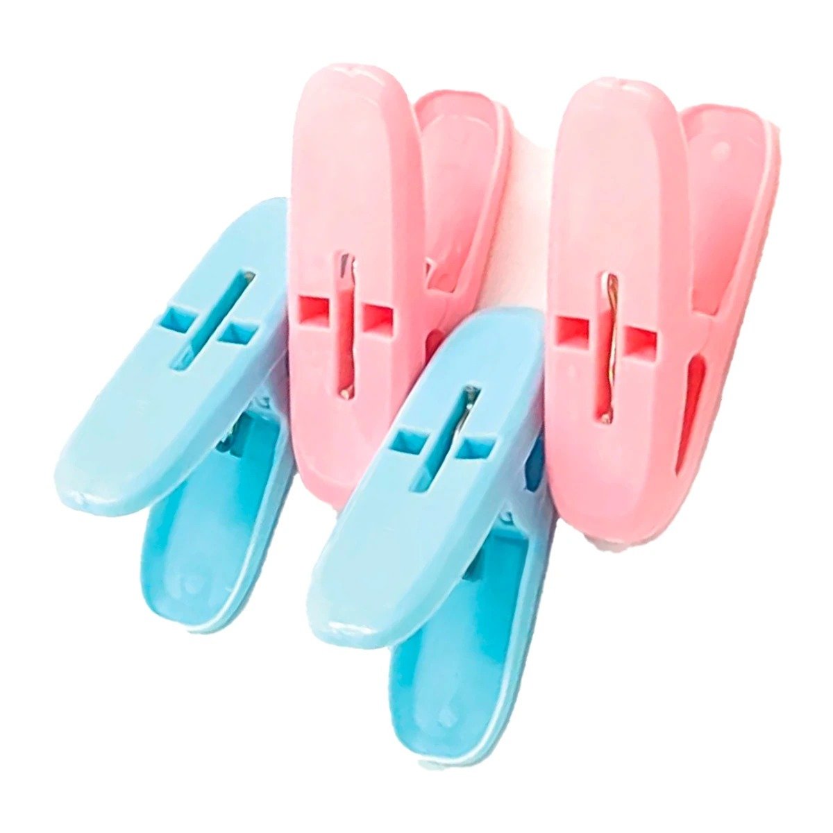 PACK4 CLIPS CURVOS DE PLASTICO MULTICOLOR PARA ROPA CON CUERDA PARA SECADO YPAPEL REGALO - 3