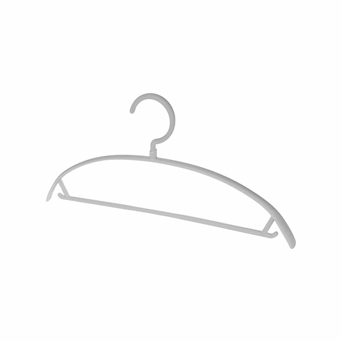 GANCHO CLASICO DE PLASTICO PLOMO MEDIA LUNA DE 4 PIEZAS PARA ROPA Y+PAPEL REGALO - 1