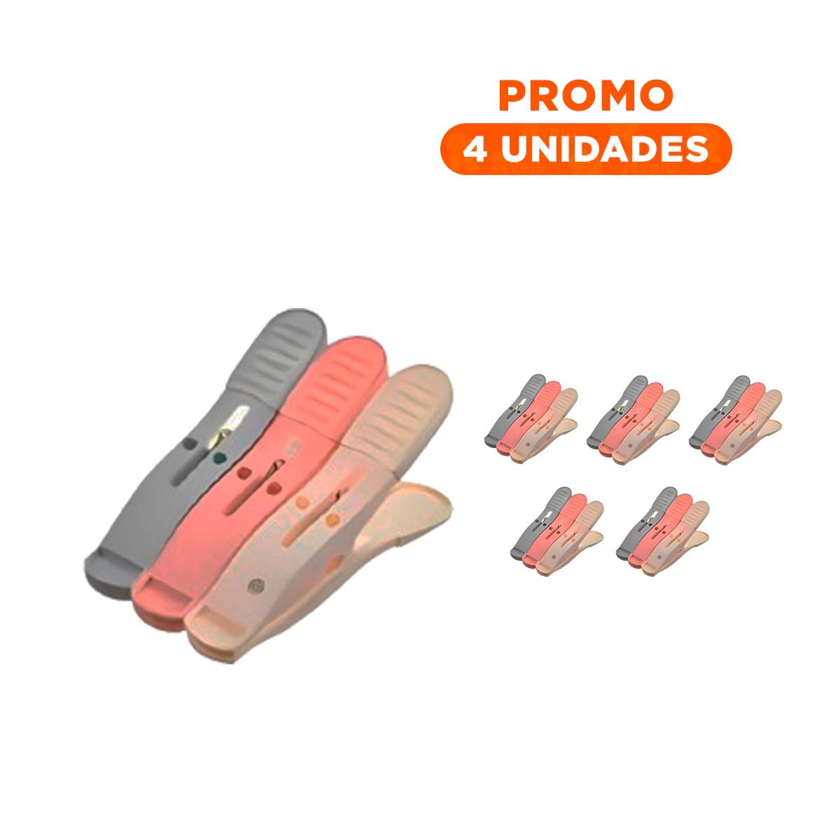 PACK4 GANCHOS MULTICOLOR PARA ROPA CON TRES COLORES Y CUERDA PARA USO DIARIO Y+REGALO STICKER - 1