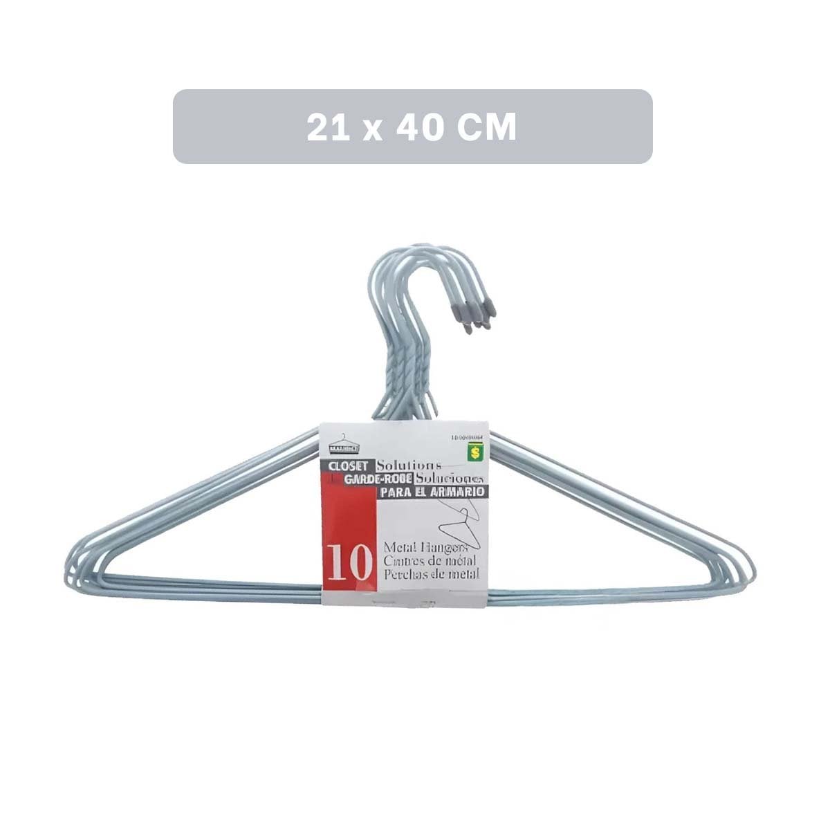 PACK4 SOPORTE DE ALAMBRE PLOMO CON 10 PIEZAS 21X40CM PARA ORDEN EN CASA - 4